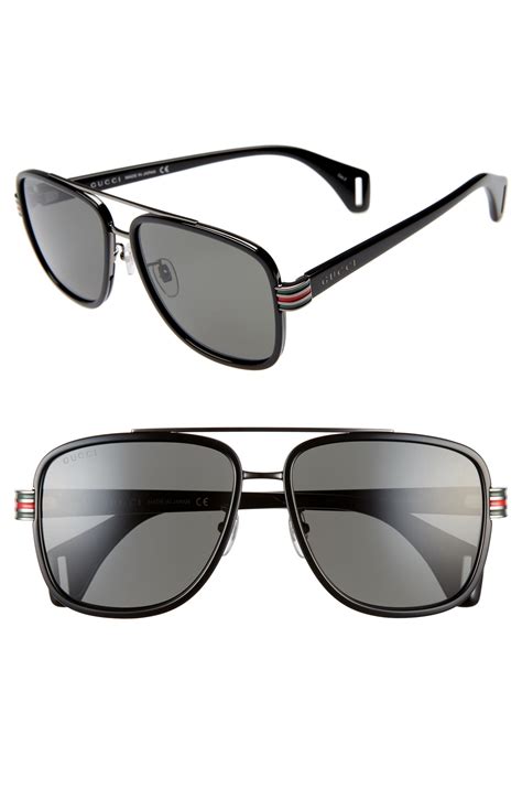 gucci 58mm aviator sunglasses havana|Gucci oversized square sunglasses.